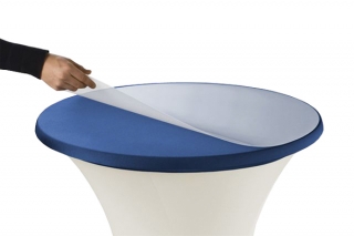 Protection plast. p. table de réception ronde - 80 cm